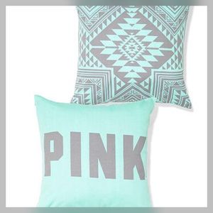 Rare Victoria’s Secret Pink mint Aztec pillow dorm